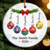 Custom Ceramic Ornament - Personalized Christmas Birthday Gifts For Mom, Dad, Brother, Sister, Kids - Joy Lives Within Us