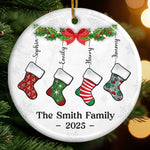 Custom Ceramic Ornament - Personalized Christmas Birthday Gifts For Mom, Dad, Brother, Sister, Kids - Our Lovely Family