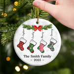 Custom Ceramic Ornament - Personalized Christmas Birthday Gifts For Mom, Dad, Brother, Sister, Kids - Our Lovely Family