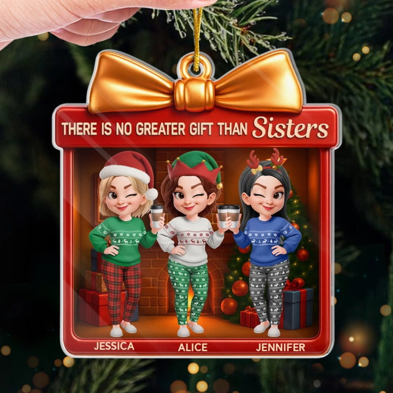Custom Acrylic Ornament - Personalized Best Friend Christmas Birthday Gifts For Women, Besties, Sisters, BFF - Making Merry Memories Together