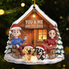 Custom Acrylic Ornament - Personalized Anniversary Christmas Wedding Gifts For Husband And Wife,  Dog Dad And Mom - Together With Our Pup