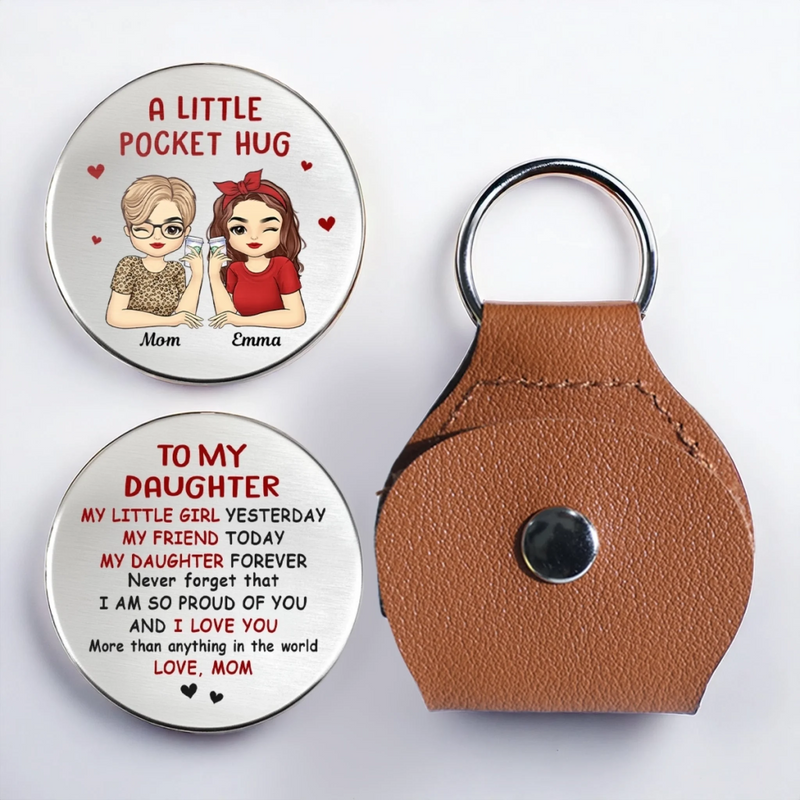 Custom Pocket Hug - Personalized Birthday Gifts For Mom, Son, Daughter - Hug You In Spirit