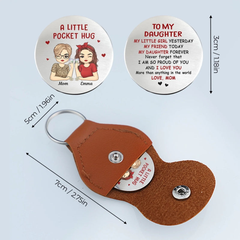 Custom Pocket Hug - Personalized Birthday Gifts For Mom, Son, Daughter - Hug You In Spirit