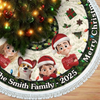 Custom Tree Skirt - Personalized Christmas Birthday Gifts For Mom, Dad, Brother, Sister, Kids - Love Warms Every Winter Night