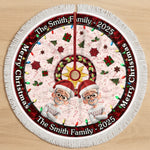 Custom Tree Skirt - Personalized Christmas Birthday Gifts For Mom, Dad, Brother, Sister, Kids - Love Warms Every Winter Night