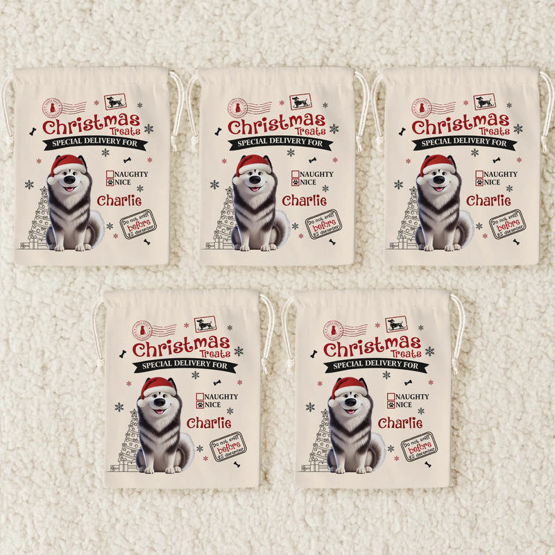 Custom Favor Bag - Personalized Christmas Birthday Gifts For Dog Lovers, Dog Dad And Mom - Paws Bring Joy This Christmas