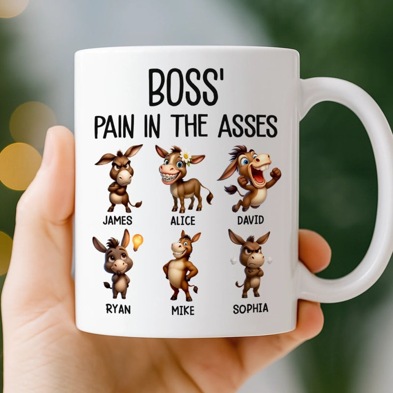 Custom Funny Boss Gift Mug - Personalized Birthday Gifts For Coworker, Work Bestie - Your Daily Dose Of Trouble