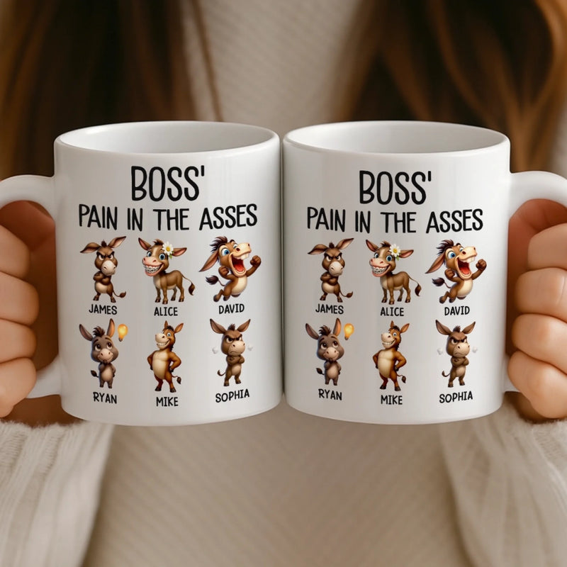 Custom Funny Boss Gift Mug - Personalized Birthday Gifts For Coworker, Work Bestie - Your Daily Dose Of Trouble