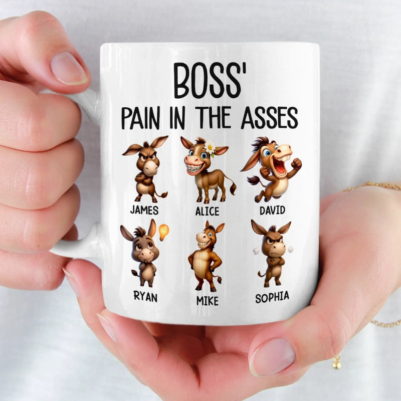 Custom Funny Boss Gift Mug - Personalized Birthday Gifts For Coworker, Work Bestie - Your Daily Dose Of Trouble