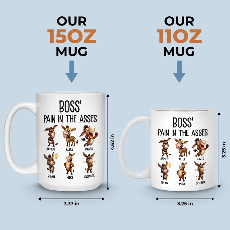 Custom Funny Boss Gift Mug - Personalized Birthday Gifts For Coworker, Work Bestie - Your Daily Dose Of Trouble