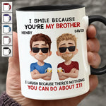 Custom Accent Mug - Personalized Birthday Gifts For Brother - Forever My Day One
