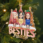 Custom Acrylic Ornament - Personalized Best Friend Christmas Birthday Gifts For Women, Besties, Sisters, BFF - Candy Canes And Endless Laughs