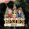 Custom Acrylic Ornament - Personalized Best Friend Christmas Birthday Gifts For Women, Besties, Sisters, BFF - Laughing Through Every Season