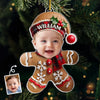 Custom Photo Acrylic Ornament - Personalized  Christmas Baby Shower, Gender Reveal Gifts For New Moms, New Dads, New Parents - Tiny Joy Wrapped In Christmas Magic
