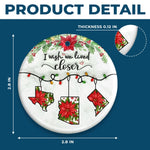 Custom Long Distance Ceramic Ornament - Personalized Best Friend Christmas Birthday Gifts For Women, Besties, Sisters, BFF - Held Beyond Borders