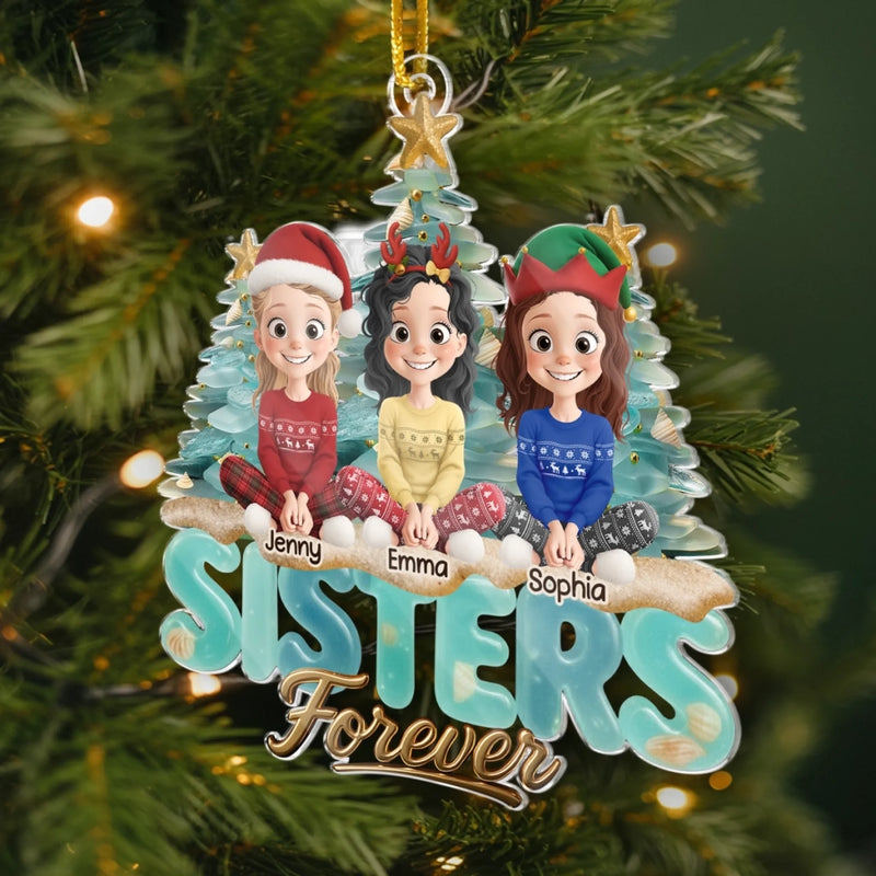 Custom Acrylic Ornament - Personalized Best Friend Christmas Birthday Gifts For Women, Besties, Sisters, BFF - You Make Ordinary Days Shine