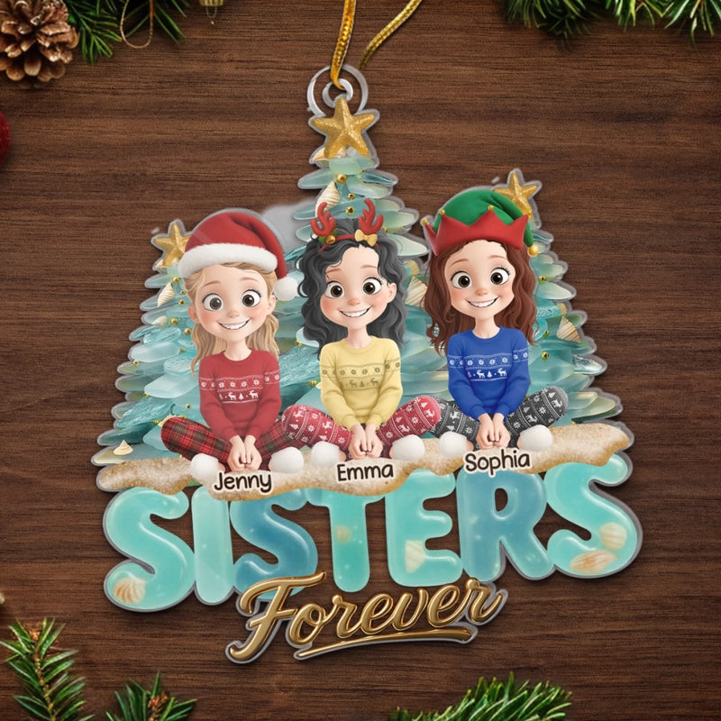 Custom Acrylic Ornament - Personalized Best Friend Christmas Birthday Gifts For Women, Besties, Sisters, BFF - You Make Ordinary Days Shine
