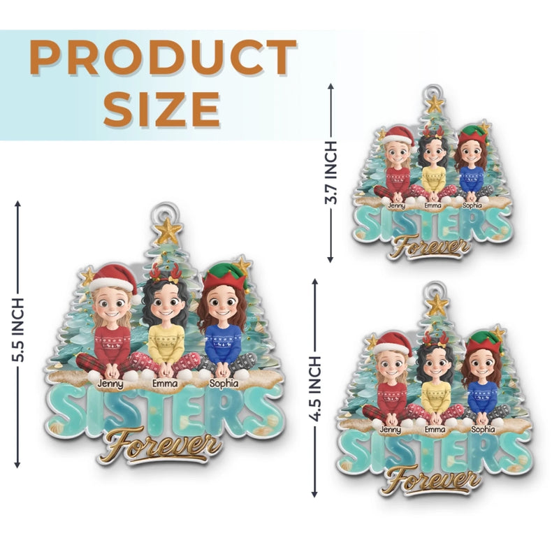 Custom Acrylic Ornament - Personalized Best Friend Christmas Birthday Gifts For Women, Besties, Sisters, BFF - You Make Ordinary Days Shine