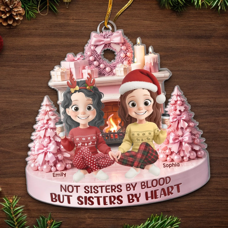 Custom Acrylic Ornament - Personalized Best Friend Christmas Birthday Gifts For Women, Besties, Sisters, BFF - Snowy Nights Endless Laughs