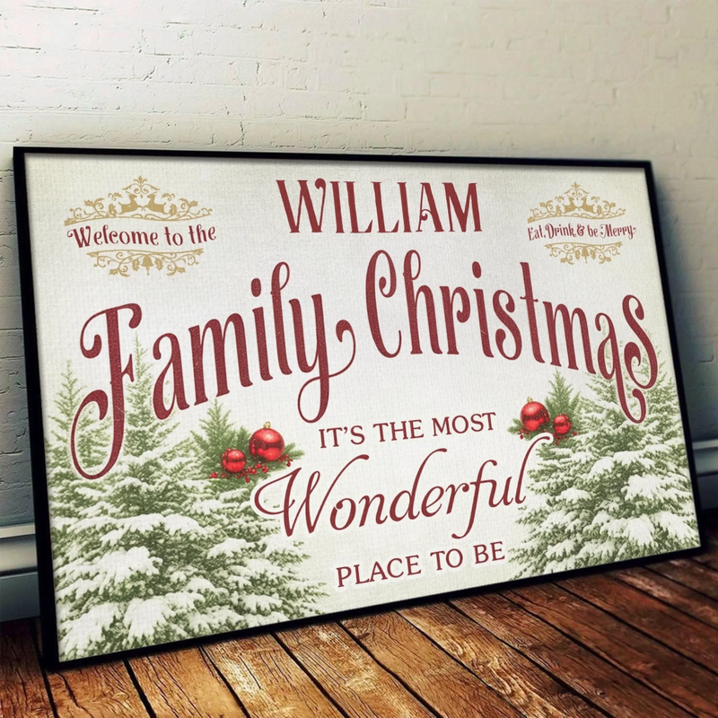 Custom Horizontal Poster - Personalized Christmas Birthday Gifts For Mom, Dad, Brother, Sister, Kids - Where Christmas Memories Never End