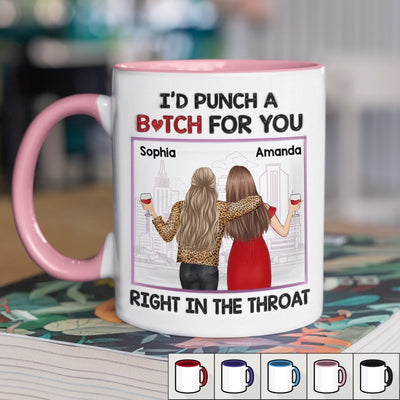 Custom Accent Mug - Personalized Best Friend Birthday Gifts For Women, Besties, Sisters, BFF - Her Joy My Joy