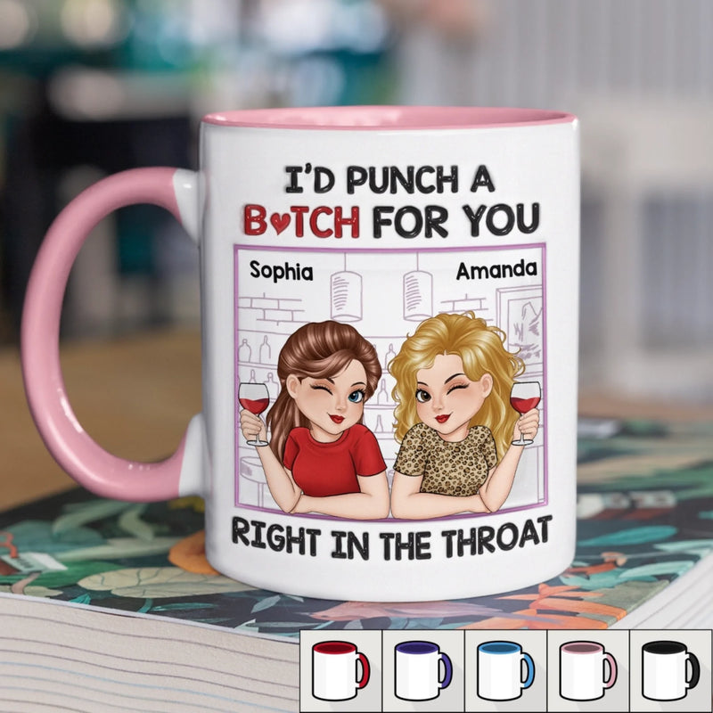 Custom Accent Mug - Personalized Best Friend Birthday Gifts For Women, Besties, Sisters, BFF - Shine Through Every Storm