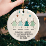 Custom Name Friendship Gifts for Best Friends - Personalized Ceramic Ornament