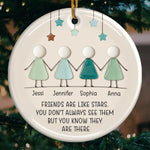 Custom Name Friendship Gifts for Best Friends - Personalized Ceramic Ornament