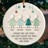 Custom Sea Glass Ceramic Ornament - Personalized Best Friend Christmas Birthday Gifts For Women, Besties, Sisters, BFF, Beach Lovers - Smoothed By Time Together