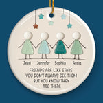 Custom Name Friendship Gifts for Best Friends - Personalized Ceramic Ornament