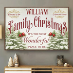 Custom Horizontal Poster - Personalized Christmas Birthday Gifts For Mom, Dad, Brother, Sister, Kids - Where Christmas Memories Never End