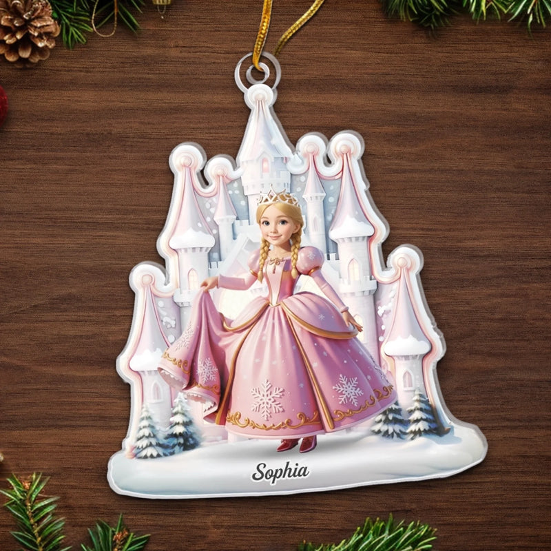 Custom Photo Acrylic Ornament - Personalized Christmas Birthday Gifts For Kids - Dream Big In My Doll World