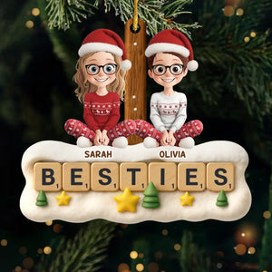 Custom Acrylic Ornament - Personalized Best Friend Christmas Birthday Gifts For Women, Besties, Sisters, BFF - Through Every Storm Still Us