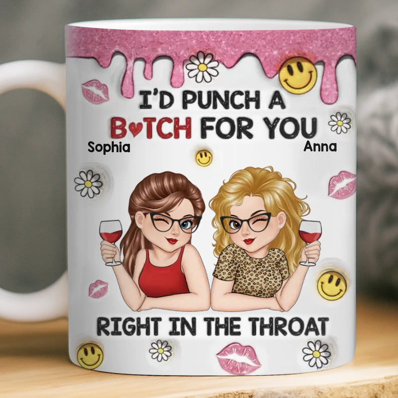 Custom Mug - Personalized Best Friend Birthday Gifts For Women, Besties, Sisters, BFF - Laugh More With You