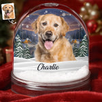 Custom Pet Photo Christmas Gifts for Dog Lovers - Personalized Acrylic Snow Globe