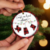 Custom Long Distance Ceramic Ornament - Personalized Best Friend Christmas Birthday Gifts For Women, Besties, Sisters, BFF - Together No Matter Where