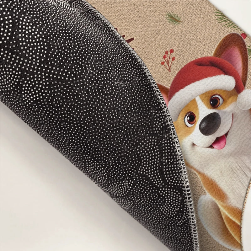 Custom Home Decor Decorative Mat - Personalized  Christmas Birthday Gifts For Dog Lovers, Dog Dad And Mom - Merry Woofmas, Ya Filthy Human