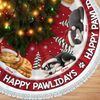 Custom Tree Skirt - Personalized Christmas Birthday Gifts For Dog Cat Lovers, Dog Dad And Mom, Cat Owners - Dreaming Of A Furry Christmas