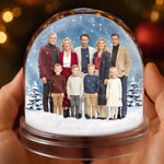 Custom Photo Acrylic Snow Globe - Personalized  Christmas Birthday Gifts For Family, Couple, Dog Lovers - Forever Frozen In Love