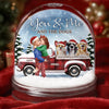 Custom Acrylic Snow Globe - Personalized  Anniversary Christmas Wedding Gifts For Husband And Wife, Dog Dad And Mom - Pawsitively In Love