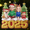 Custom Crochet Acrylic Ornament - Personalized Christmas Birthday Gifts For Family, Dog Cat Lovers - The Golden Year Of Us