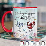 Custom Name Long Distance Friendship Gifts - Personalized Accent Mugs