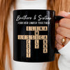 Custom Scrabble Black Mug - Personalized Christmas Birthday Gifts For Brother, Sister - Family Spelled In Joy