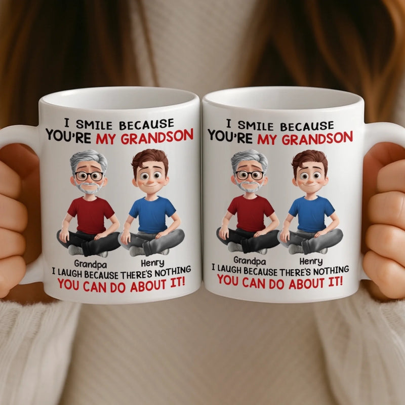 Custom Mug - Personalized Christmas Birthday Gifts For Grandpa, Grandma, Grandson, Granddaughter - Generations Of Warmth