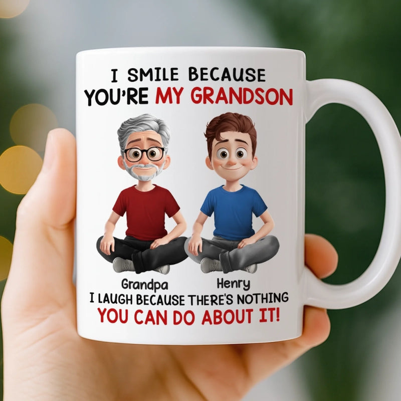 Custom Mug - Personalized Christmas Birthday Gifts For Grandpa, Grandma, Grandson, Granddaughter - Generations Of Warmth