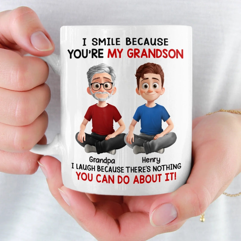 Custom Mug - Personalized Christmas Birthday Gifts For Grandpa, Grandma, Grandson, Granddaughter - Generations Of Warmth