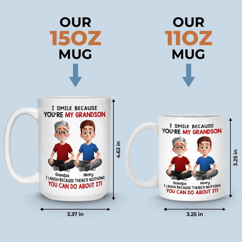 Custom Mug - Personalized Christmas Birthday Gifts For Grandpa, Grandma, Grandson, Granddaughter - Generations Of Warmth