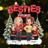 Custom Acrylic Ornament - Personalized Best Friend Christmas Birthday Gifts For Women, Besties, Sisters, BFF - Twinkling Nights Shared With Friends