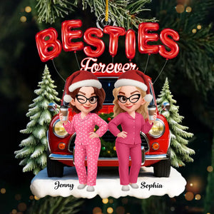 Custom Acrylic Ornament - Personalized Best Friend Christmas Birthday Gifts For Women, Besties, Sisters, BFF - Twinkling Nights Shared With Friends