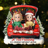 Custom Acrylic Ornament - Personalized Best Friend Christmas Birthday Gifts For Women, Besties, Sisters, BFF - Snowflakes Dance With Our Laughter